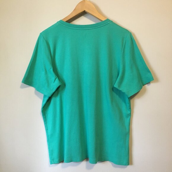 Vintage Turquoise Cotton Tee Sporty Bilayer Teet - Picture 2 of 14